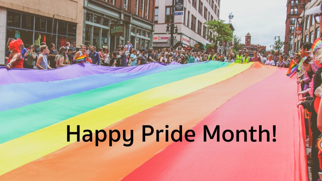 Happy Ride month rainbow flag